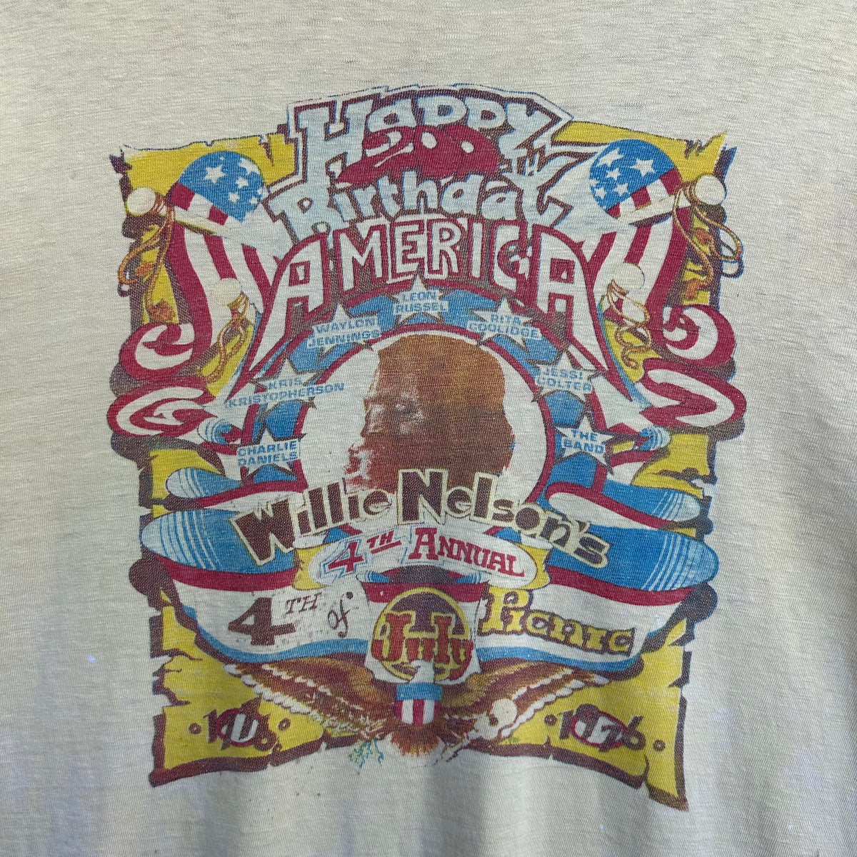 1970’s Willie Nelson 4th of July Picnic T-shirt