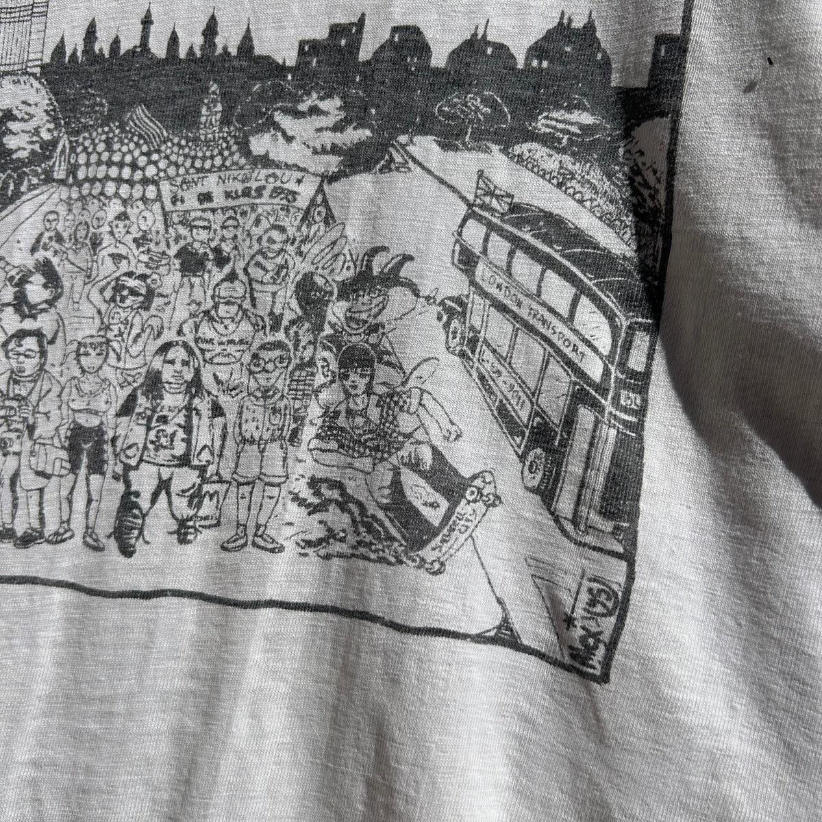 1995 London Protest Big Ben Plane Crash T-shirt
