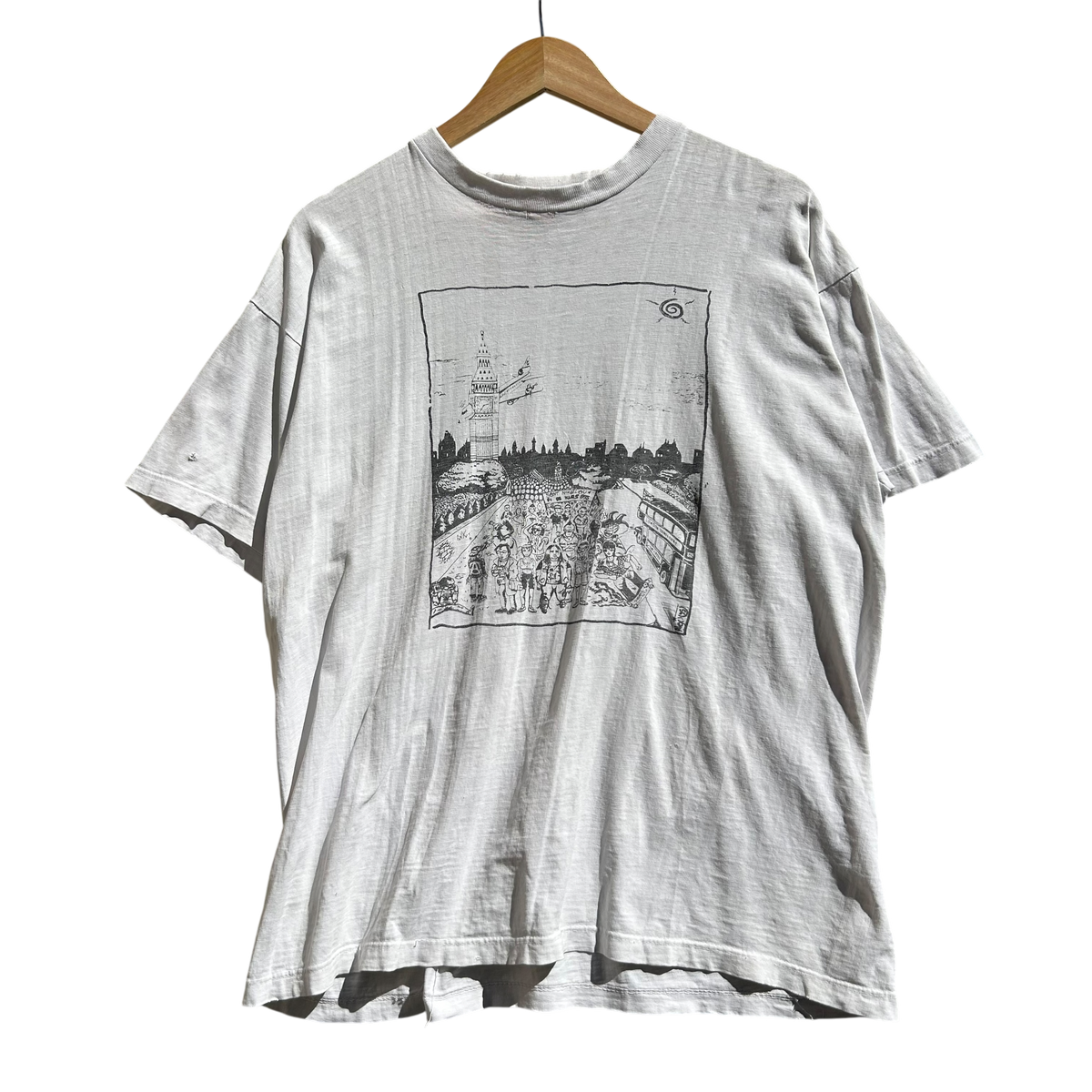 1995 London Protest Big Ben Plane Crash T-shirt