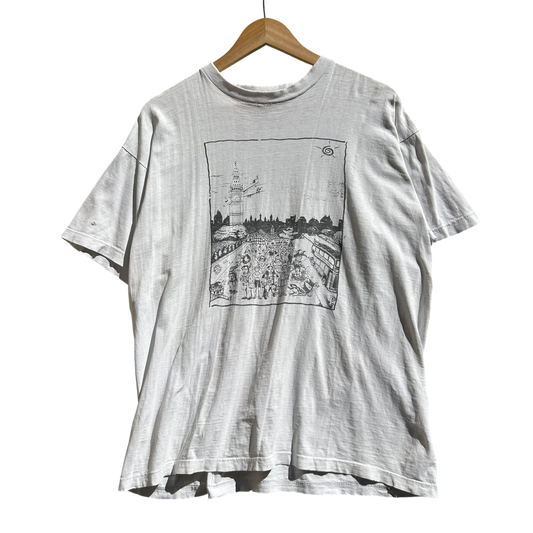 1995 London Protest Big Ben Plane Crash T-shirt