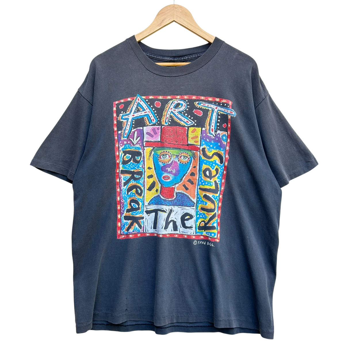 Vintage 1990’s Fred Babb ‘Art Breaks The Rules’ T-shirt