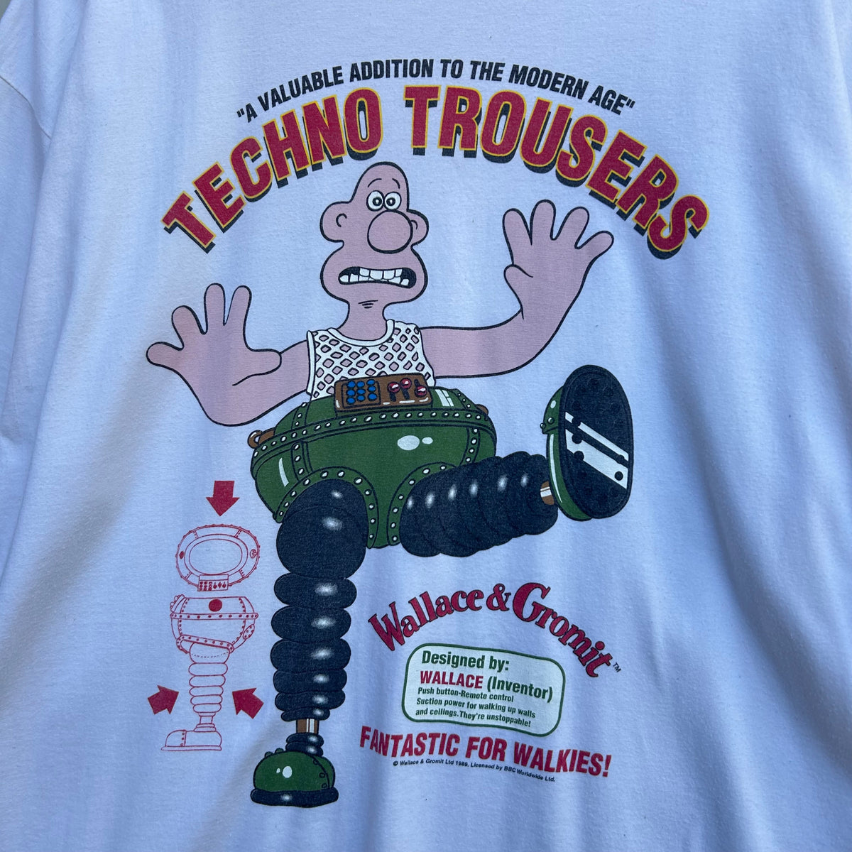 Vintage 1990’s Wallace and Gromit Techno Trousers T-shirt