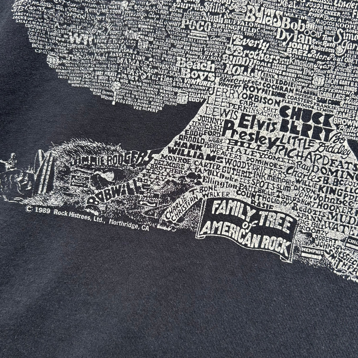 1989 Family Tree of American Rock Vintage T-shirt