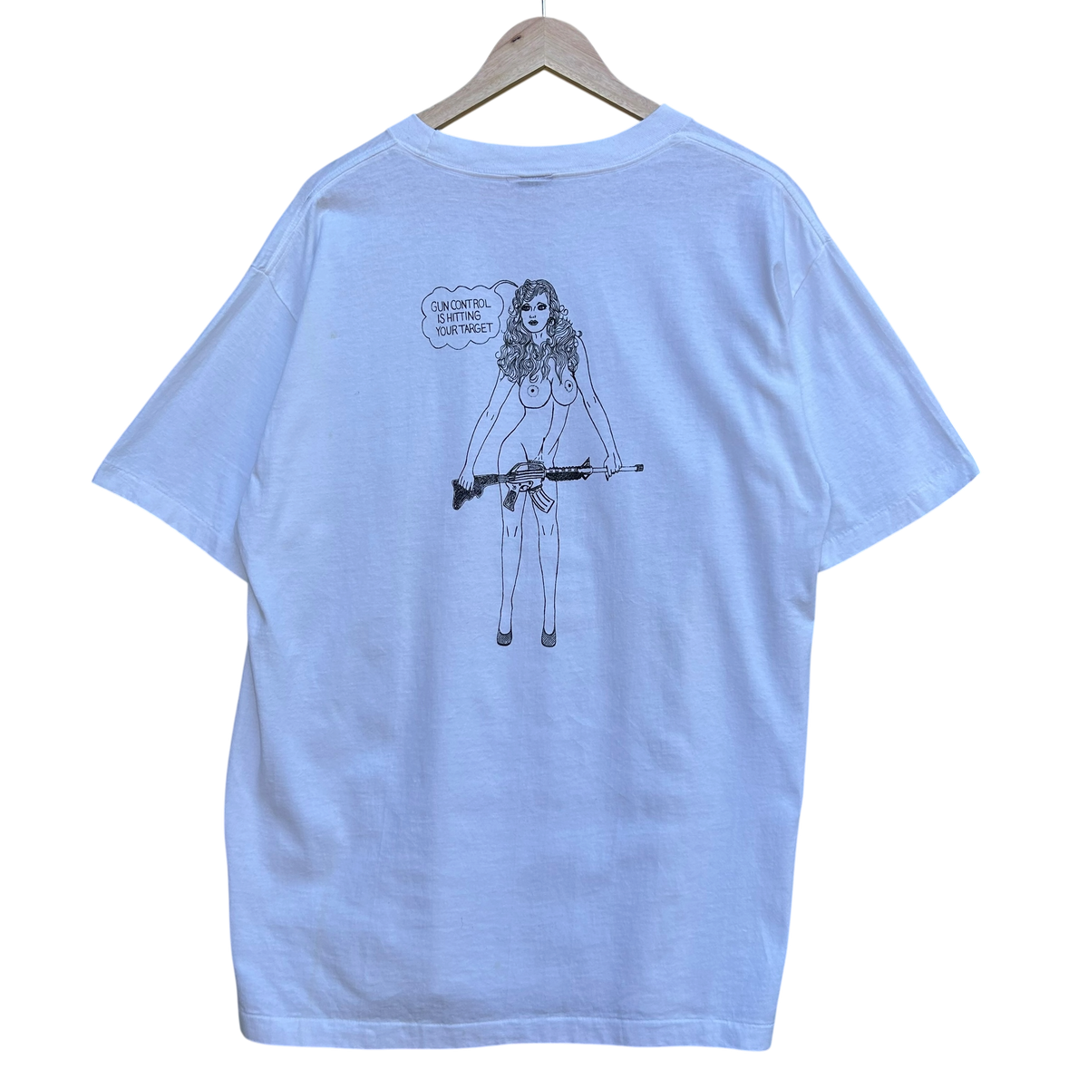 1980’s Gun Control Nude Graphic T-shirt