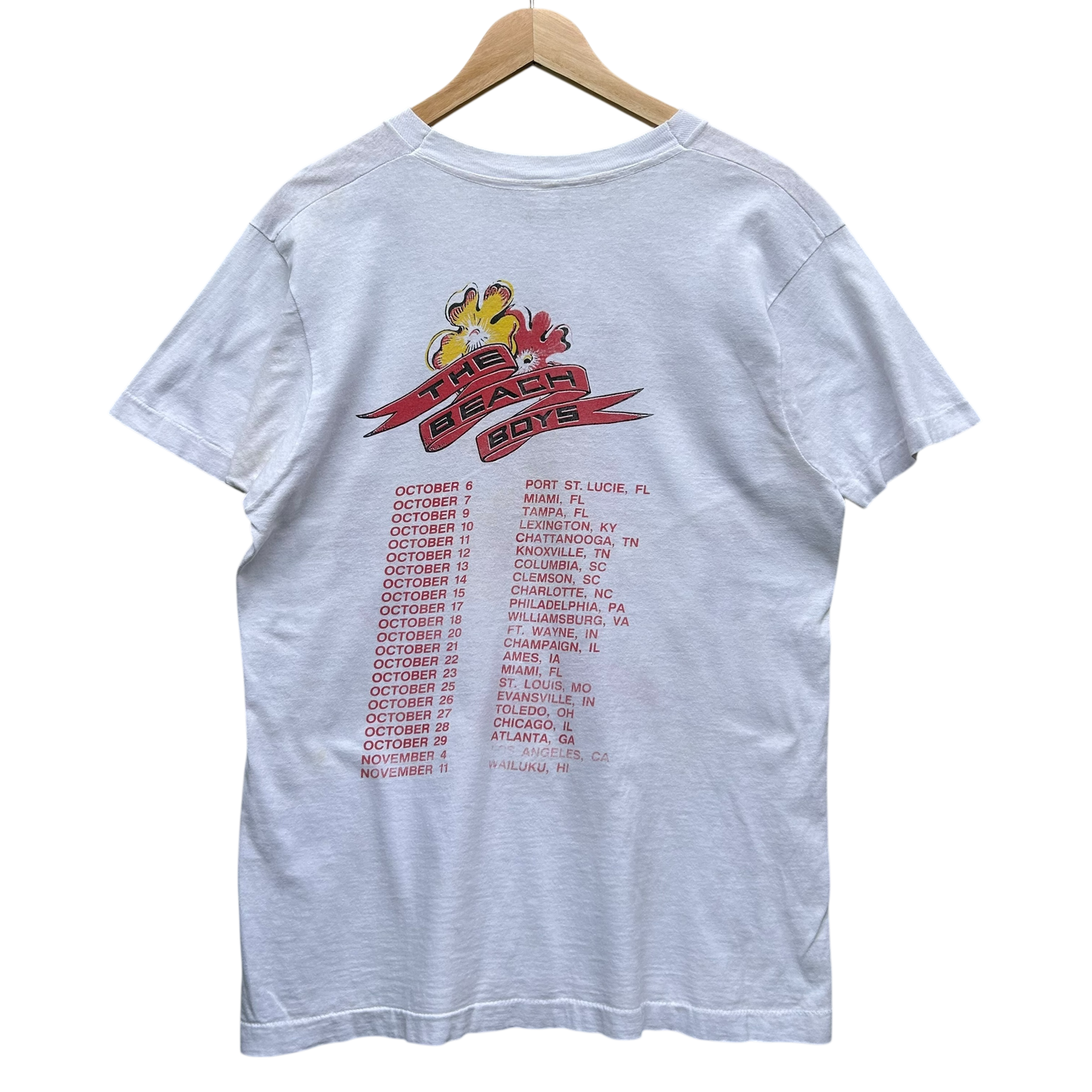 1989 The Beach Boys "Good Vibrations" Tour T-Shirt