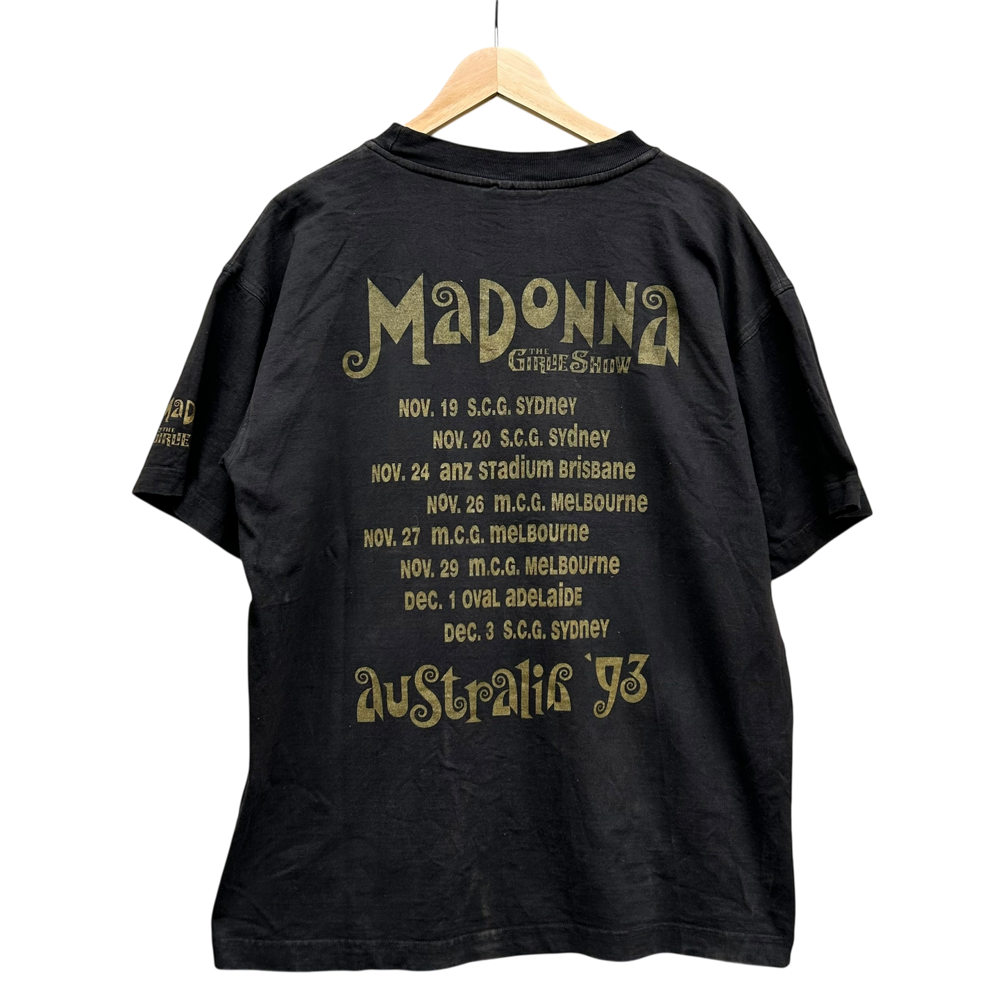 1993 Madonna "The Girlie Show" Australian Tour T-Shirt